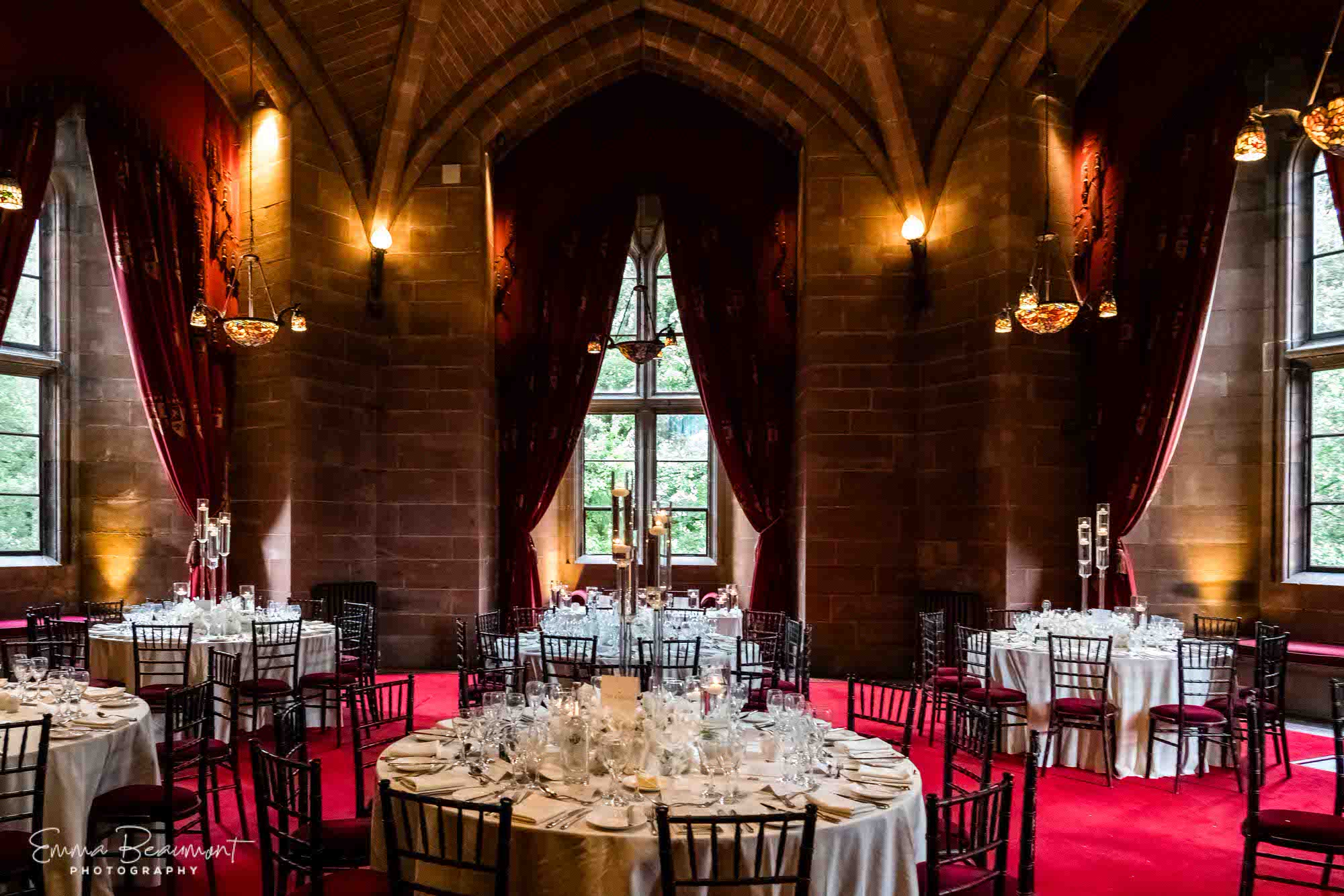 Hexagon room at Peckforton Castle in Cheshire