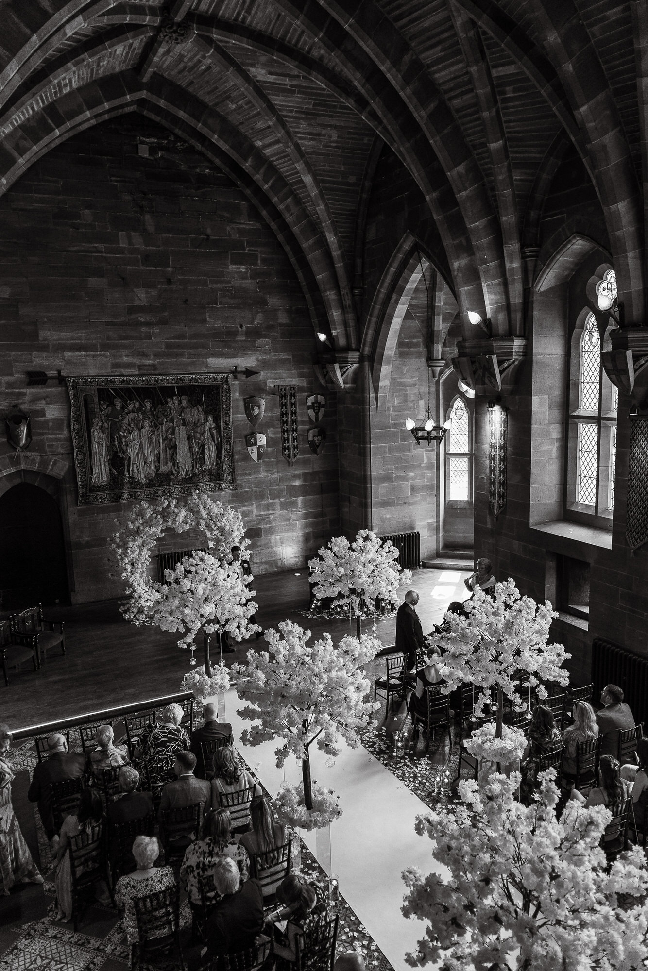 The Great Hall at Peckforton Castle in Cheshire